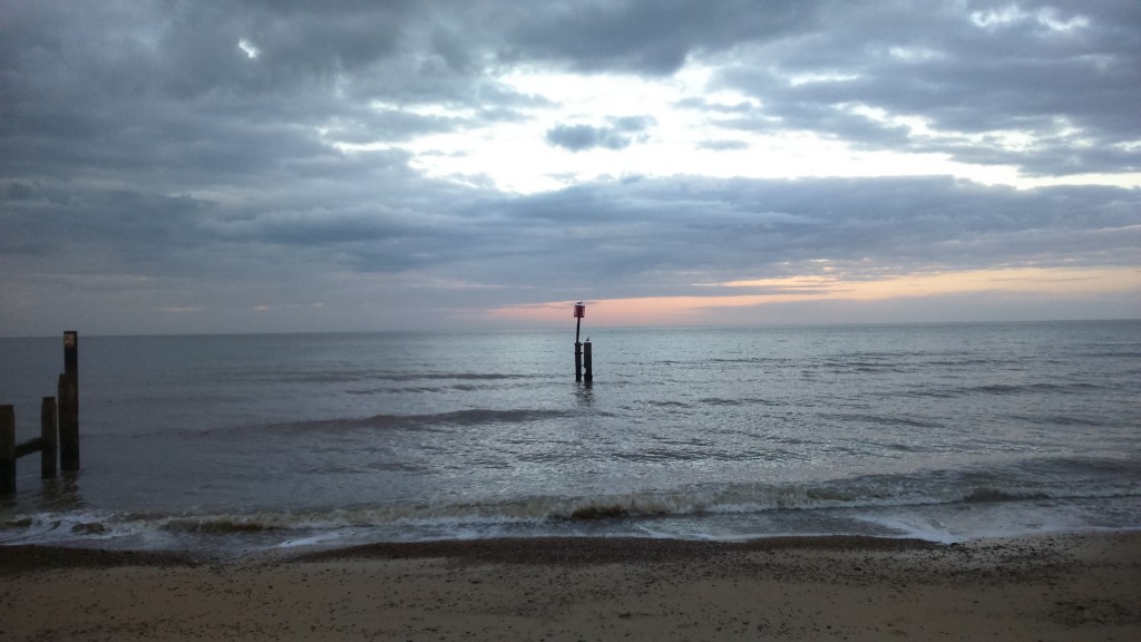 The seaside at sunset