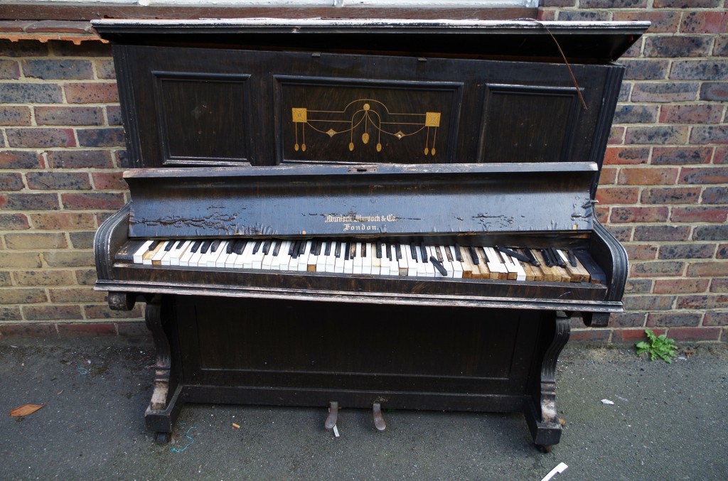 A broken piano