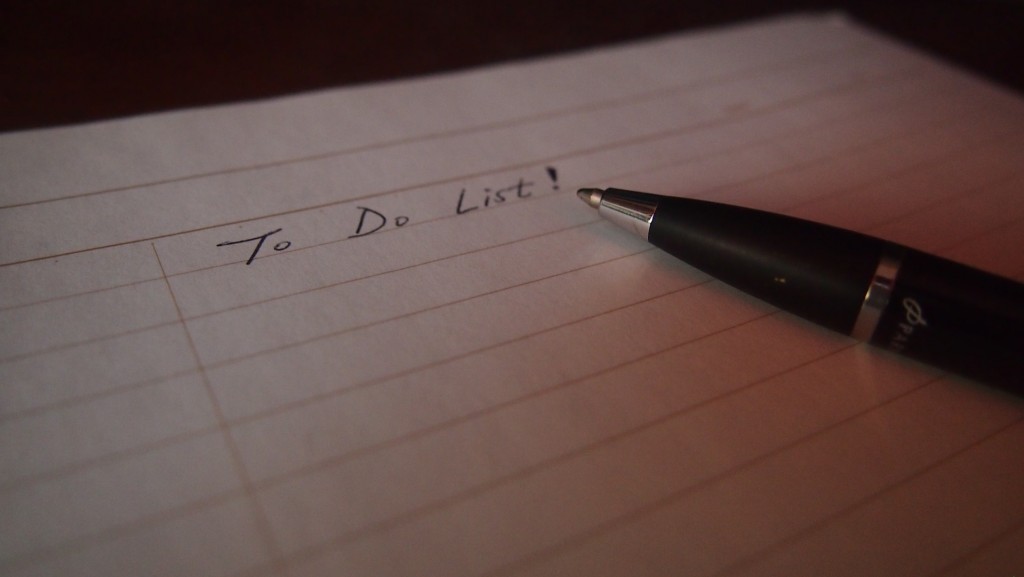 Blank 'to do' list