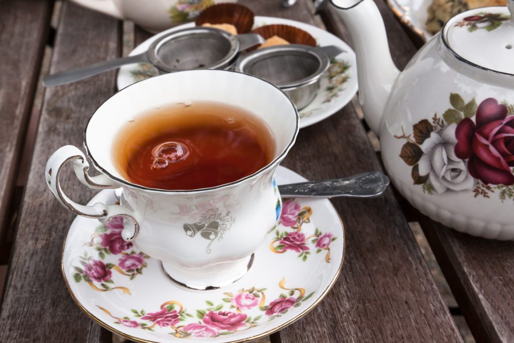 Cup of tea and tea service