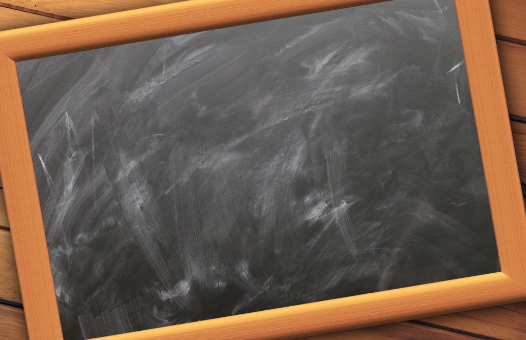 Blank blackboard slate